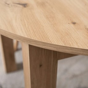 Stół Okrągły Rozkładany HARRY 102-142 cm Dąb Artisan Nowoczesny