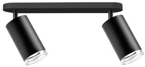 LED RGBW ściemnialna oprawa punktowa do łazienki TURYN 2xGU10/6,5W/230V IP44 czarna