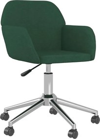 Ciemnozielony fotel obrotowy do biura S9-F92