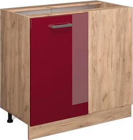 Szafka narożna czerwony połysk 86x46x81.6 r-line