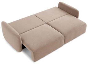 Jasnobrązowa rozkładana/ze schowkiem sofa 238 cm Kalena – Makamii