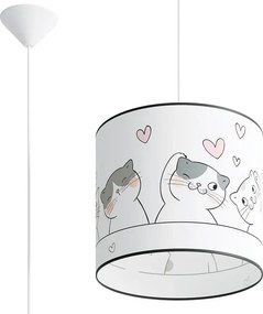 Dziecięca lampa wisząca z motywem kotków - 3X grafit połysk A584 L1-R03