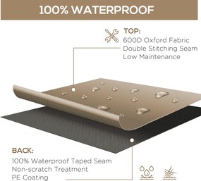 Outsunny Pokrowiec na meble ogrodowe mrozoodporny wodoodporny tkanina Oxford 275 x 205 x 90 cm Beżowy | Aosom PL