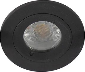 Zestaw 6 nowoczesnych okrągłych reflektorów wpuszczanych czarnych IP44 - Xena