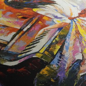 Obraz - Kobieta grająca na pianinie (70x50 cm)