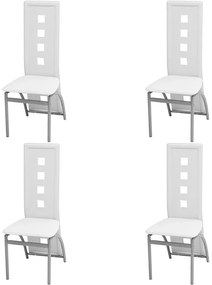 Komplet 4 białych krzeseł do stołu M8-L20