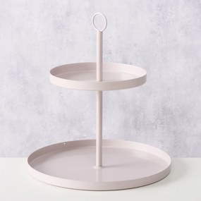 Etażerka metalowa SAMINA,  beżowa, wys. 34 cm