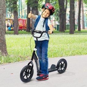HOMCOM Hulajnoga miejska dziecięca Niebieska Dł 120xSzer 52xWys 80-88cm | Aosom PL
