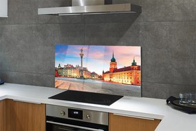 Panel Szklany Świt nad Warszawskim Starym Miastem