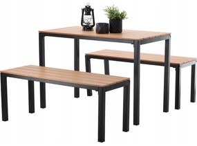 Zestaw mebli ogrodowych Garden brązowy, 3 szt.