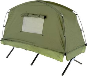 Namiot dla jednej osoby z leżakiem - 185 x 76 x 154 cm, ziel