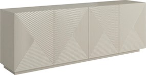 Komoda Asha 200 cm czterodrzwiowa na cokole - kaszmir