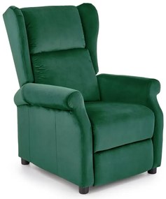 Fotel AGUSTIN 2 VELVET ciemno zielony rozkładany HALMAR