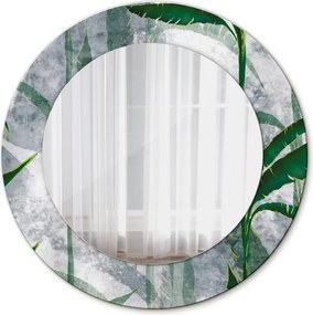 Lustro dekoracyjne okrągłe Tropikalne liście