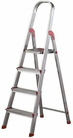 Rolser Schodki aluminiowe do profesjonalnego zastosowania Unica, 4 stopnie, 4 stopnie