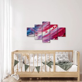Obraz - różowo - niebieskie kolory (125x70 cm)