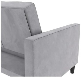 Jasnoszara aksamitna sofa 207 cm Presley – Støraa