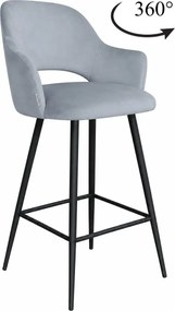 Hoker obrotowy 360° krzesło barowe Milano noga metalowa czarna BL06