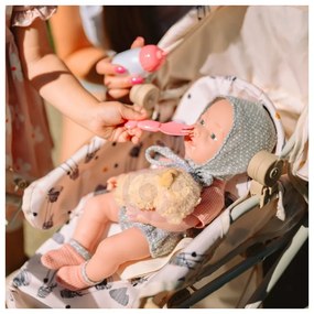 Woopie royal lalka bobas 36 cm w ubranku z misiem akcesoria do karmienia