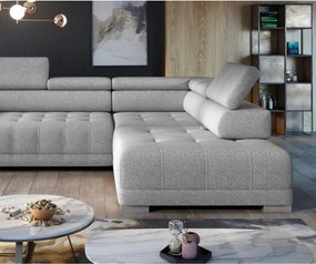 Narożnik CAMPO L z elektryczną regulacją siedziska Prawostronny w tkaninie MEMPHIS 16 WERSAL