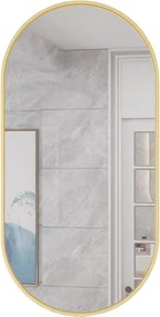 Owalne lustro ścienne Messa 100x50 cm złote