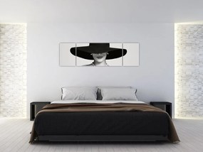 Obraz - Kobieta w kapeluszu (170x50 cm)