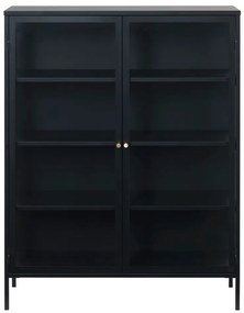 Czarna metalowa witryna 110x140 cm Carmel – Unique Furniture