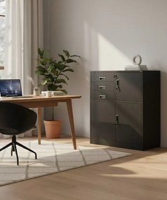 Czarna szafka biurowa z szufladami K5-W19