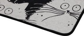 Czarne/szare dywaniki łazienkowe zestaw 2 szt. 60x100 cm White Cats – Foutastic