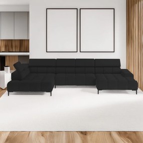 Narożnik PLAZA XL Lewostronny Elektryczna regulacja Tkanina SOLAR 99 WERSAL