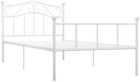 Białe metalowe łózko w stylu loft 100x200 cm A0-T29