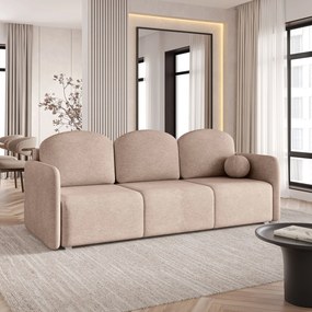 Masseno Sofa SUVI III z funkcją spania i pojemnikiem na pościel - Beżowy - NEVE 04