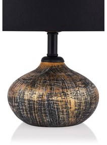 Czarna lampa stołowa z tekstylnym kloszem (wysokość 32 cm) Rüzgar – Opviq lights