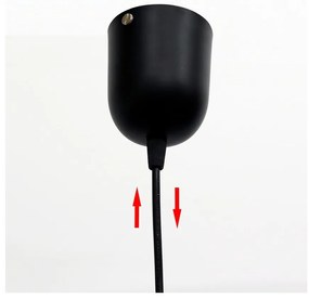 Czarna lampa wisząca ze szklanym kloszem ø 10 cm Felis – Candellux Lighting