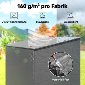 Outsunny Namiot garażowy 190x120 cm wodoodporny z zwijaną drzwią na zamek błyskawiczny i oknem wentylacyjnym, ciemnoszary | Aosom PL