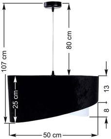 Czarno-biała designerska lampa wisząca - EX980 Arinos