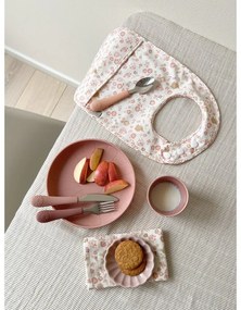 Czerwono-łososiowe sztućce dla dzieci z silikonu 3 szt. Rose Mix – Cam Cam Copenhagen