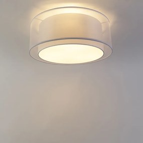 Nowoczesna lampa sufitowa biała 50 cm 3-światła - Drum Duo
