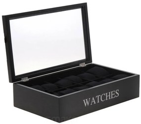 Drewniana szkatułka WATCHES na zegarki