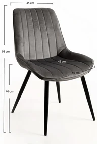 Zestaw 4 krzese Lene Velvet