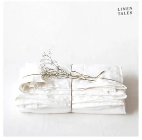 Białe prześcieradło z mieszanki lnu 180x260 cm – Linen Tales