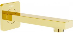 Mexen Cube wylewka wannowa ścienna, złota - 79370-50