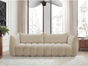 Beżowa sofa z materiału bouclé 286 cm Azra – Bobochic Paris