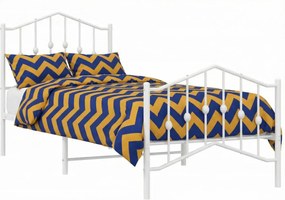 Białe metalowe łóżko loftowe 100x200 cm D8-F82