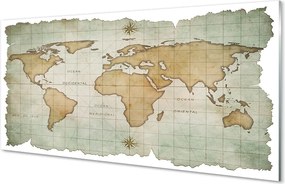 Szklany Panel Kartograficzna Wizja Świata