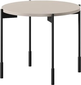 Stolik kawowy Sonatia 45 cm okrągły na metalowych nogach - kaszmir