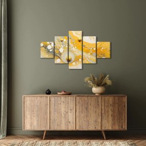 Obraz - Abstrakcyjne tło ze złotą dekoracją (125x70 cm)