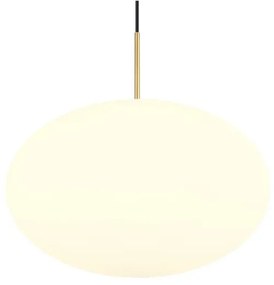 Lampa wisząca w biało-złotym kolorze ze szklanym kloszem ø 40 cm Fomento – Trio