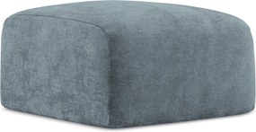 Pufa - z tkaniny szenilowej - jeans - LEILA