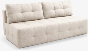 Sofa z Funkcją Spania MORANA Kremowa Nowoczesna